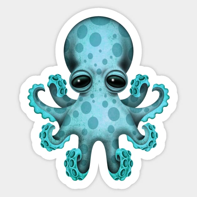 Cute Blue Baby Octopus Sticker by jeffbartels